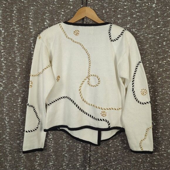 Vintage Marisa Christina - Lisa Nichols Embroidered Button Up Sweater‎ Women's M - Picture 3 of 6
